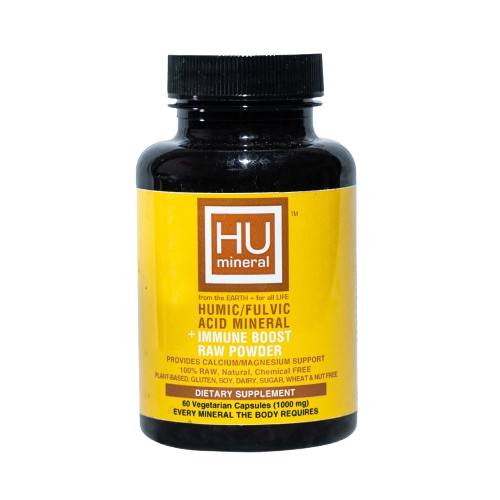 Humineral LLC Humic/Fulvic Acid Mineral + Immune Boost Raw Powder 60 Capsules